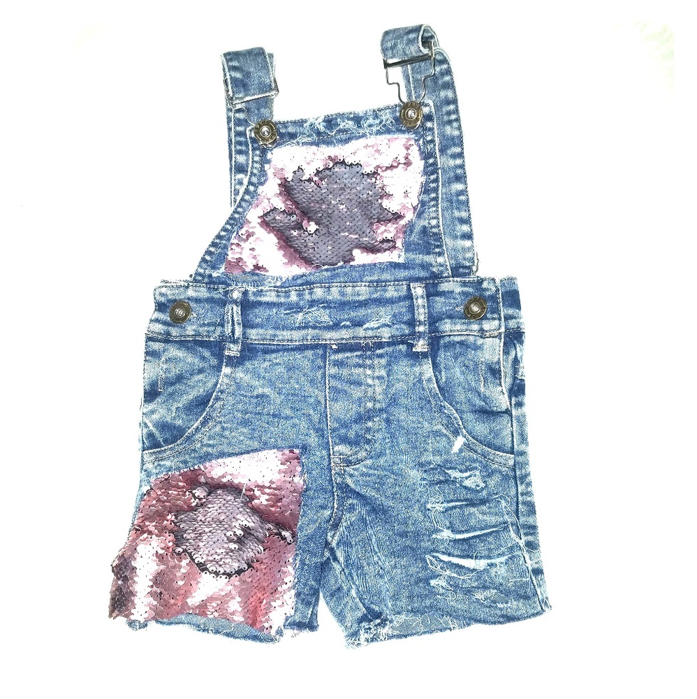 Reversible Sequin Overalls